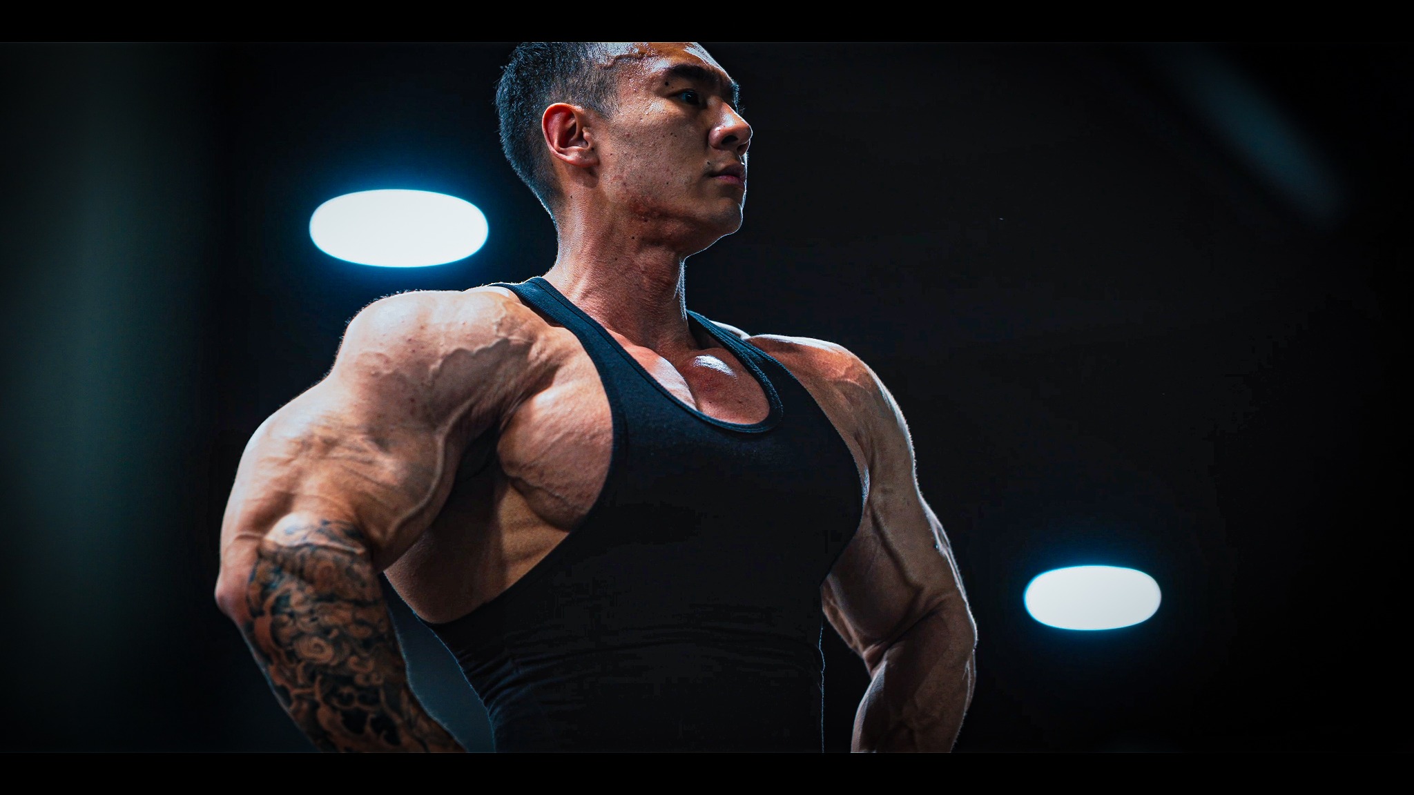 Nick Koeu in the gym